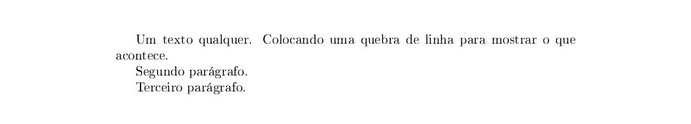 Documento que mostra o comportamento do LaTeX em relação aos espaços